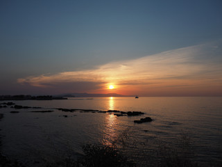 Greece Crete Island sunset time