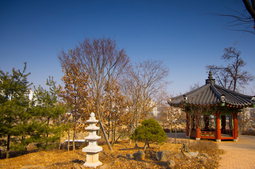 korean pavilion in the park