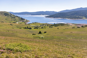 Fototapeta na wymiar Landscape with Belmeken Dam, Rila mountain, Bulgaria