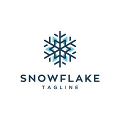 Obraz premium snoe flake concept vector icon logo design