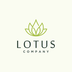 lotus flower yoga peace logo template vector logo design