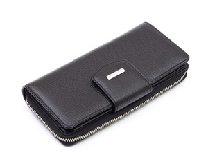 Black leather wallet