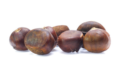 Chestnuts  isolated on white background