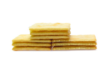 sandwich crackers isolated on white