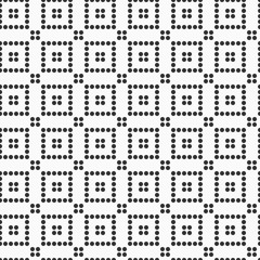 Fototapeta premium Abstract seamless pattern of dotted squares.