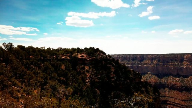 Timelapse of a rocky ridge along the South Rim of the Grand Canyon. HD