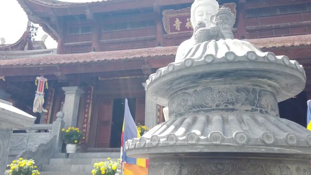 Pagoda view at Fansipan in Vietnam