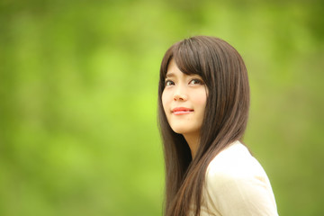 Naklejka premium 女性ポートレート