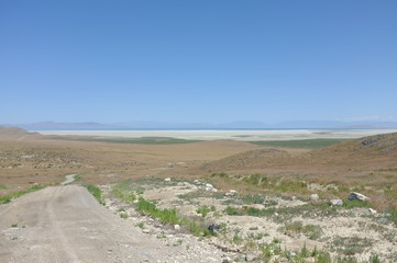 Great Salt Lake, overlooking Western shore, Utah, USA