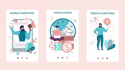Mobile Social Stories Set for Business Application