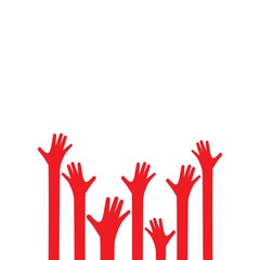 Hands up background ilustration