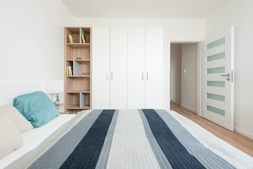 Contemporary bedroom interior of house