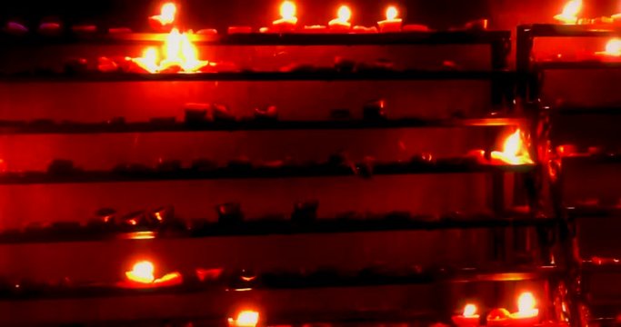 Just like a scene of a witchcraft's candles.
