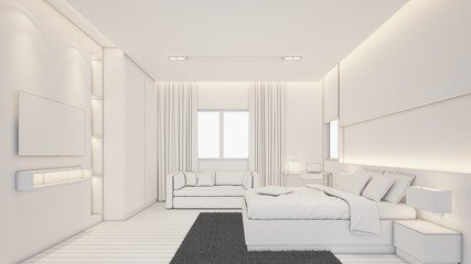 3d interior bedroom 