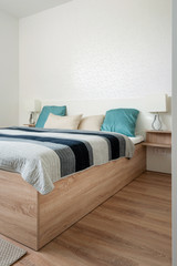 Contemporary bedroom interior of house