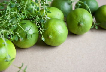 Limes and thyme.