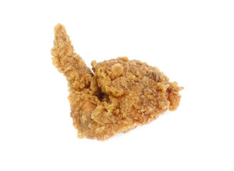 Fried Chicken Wings on white background