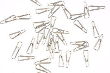 paper clips isolated on white background
