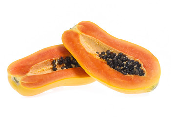 papaya isolated on a white background
