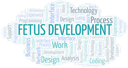 Fetus Development word cloud. Wordcloud made with text only.