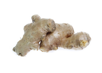 ginger root on white background