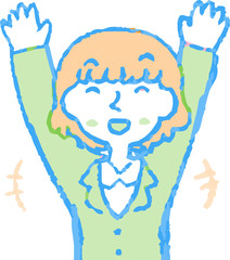 Pop Illustration of a woman face and pose set 6