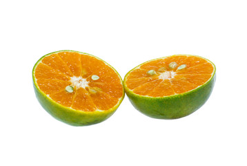 Orange fruit isolated on white background