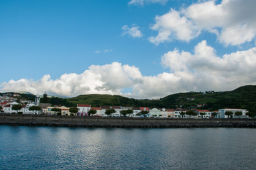 Fototapeta na wymiar Horta city in Faial Island, Azores