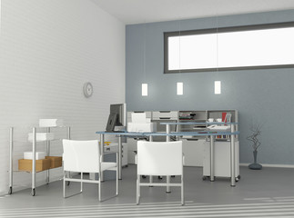 3d rendering of office interior design