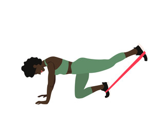 Fototapeta premium exercise with fitness elastic band