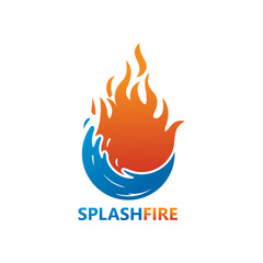 Splash Fire Logo Template Design Vector, Emblem, Design Concept, Creative Symbol, Icon