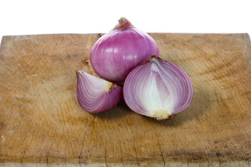 red onion isolated on the white background