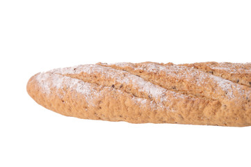Long loaf isolated on white