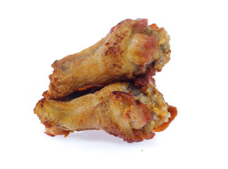 fried leg chicken  isolated