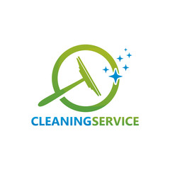 Cleaning Service Logo Template Design Vector, Emblem, Design Concept, Creative Symbol, Icon