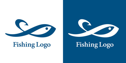 魚や釣りのロゴ Fishing Logo vector