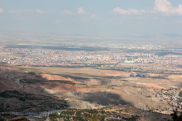 view of konya city from the hills