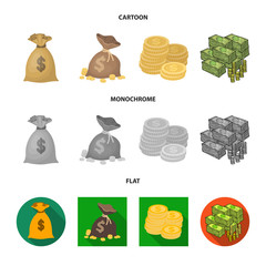 Vector design of payment and loan symbol. Set of payment and financial vector icon for stock.