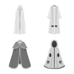 Vector illustration of textile and cloth logo. Set of textile and clothing vector icon for stock.