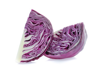 red cabbage isolated on white