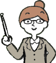 Illustration of a woman face and pose