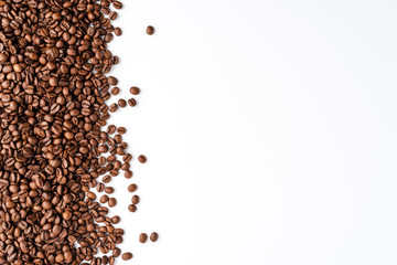 Coffee beans isolated on white background.