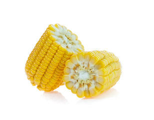 Corn on white background