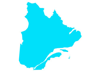 Quebec state map in Canada