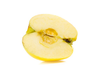 yellow apples isolated