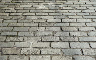 The ground of the open space with the design of the stone pavement of the day when it was fine