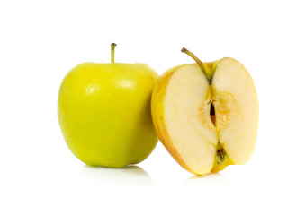 yellow apples isolated