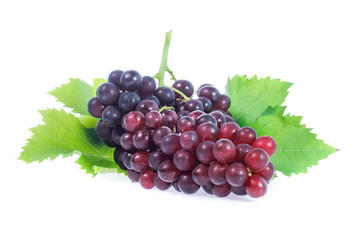red grapes  isolated on white