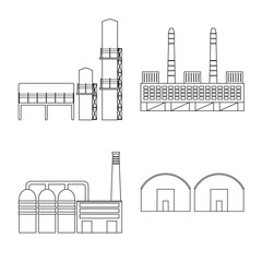 Isolated object of manufacturing and company icon. Collection of manufacturing and structure stock vector illustration.