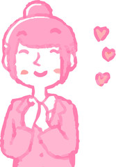 Pop Illustration of a job-hunting girl student face and pose